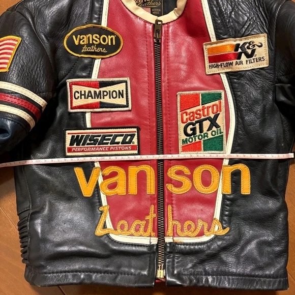 Vanson Leather Racing Jacket - Multicolor - Picture 8 of 10